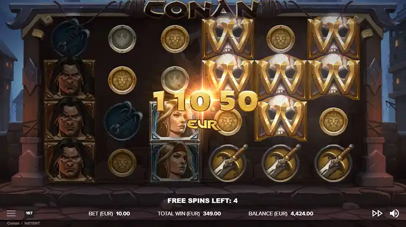 Conan slot view.